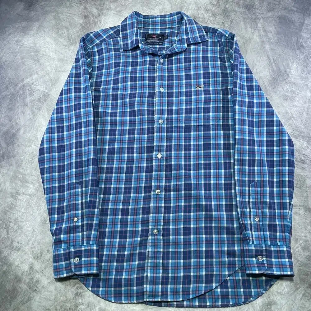 Vineyard Vines Performance Classic Tucker Plaid Flannel Button Down Shirt Sz S